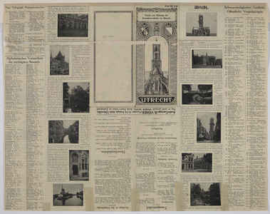 217087 Achterzijde van de plattegrond van de stad Utrecht (cat. nr. 217087), met een beschrijving van de stad in het ...